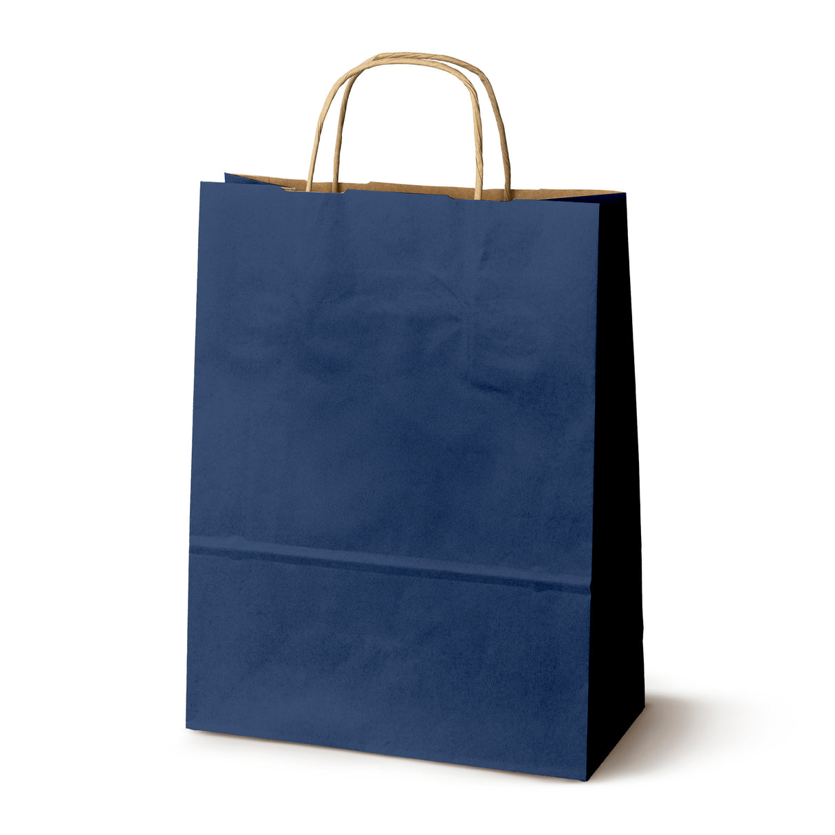 Torba Papierowa z Uchwytem Skręcanym 240x100x320mm Granatowa Brązowy