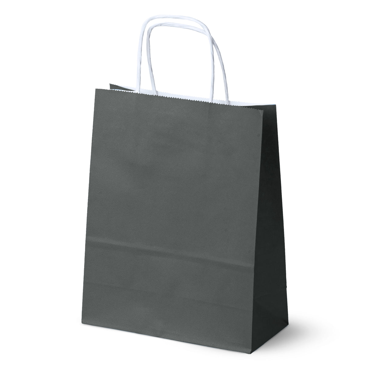 Torba Papierowa z Uchwytem Skręcanym 180x80x225mm Biały Czarny