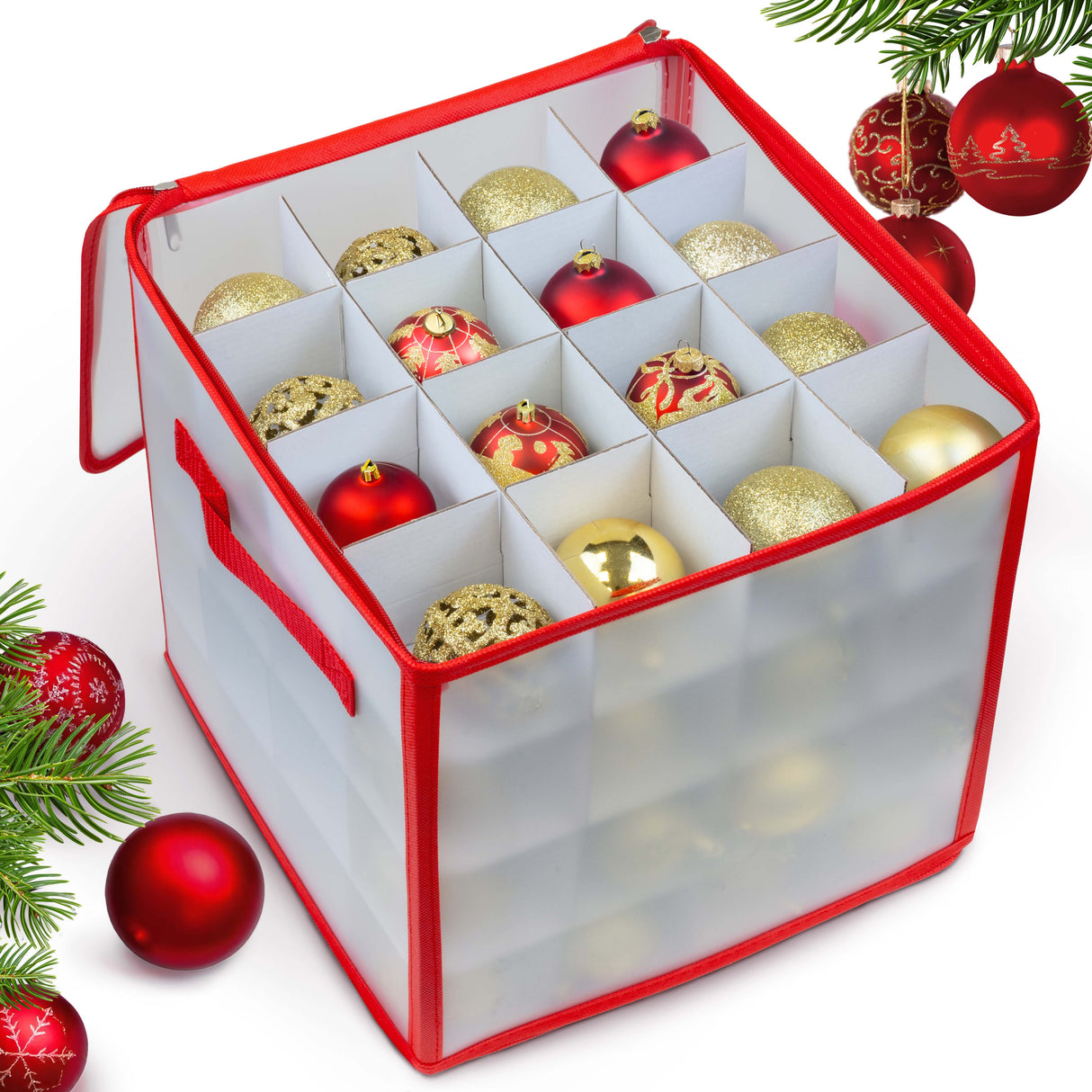 Pojemnik na bombki świąteczne z przegródkami