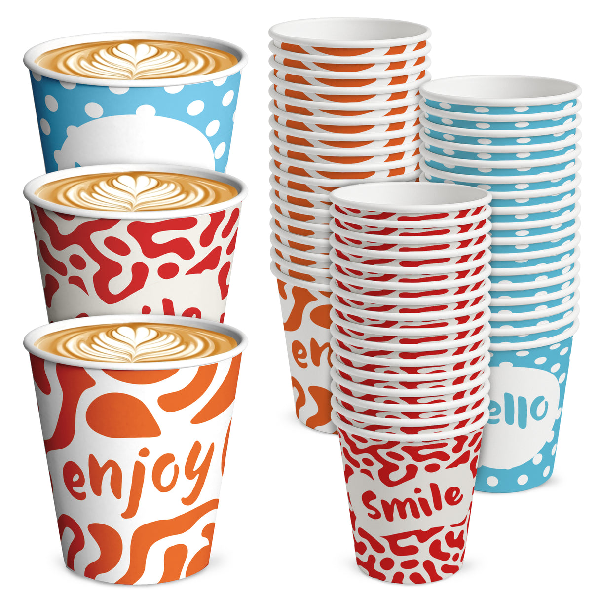 Kubeczki papierowe kolorowe 50 szt. mix