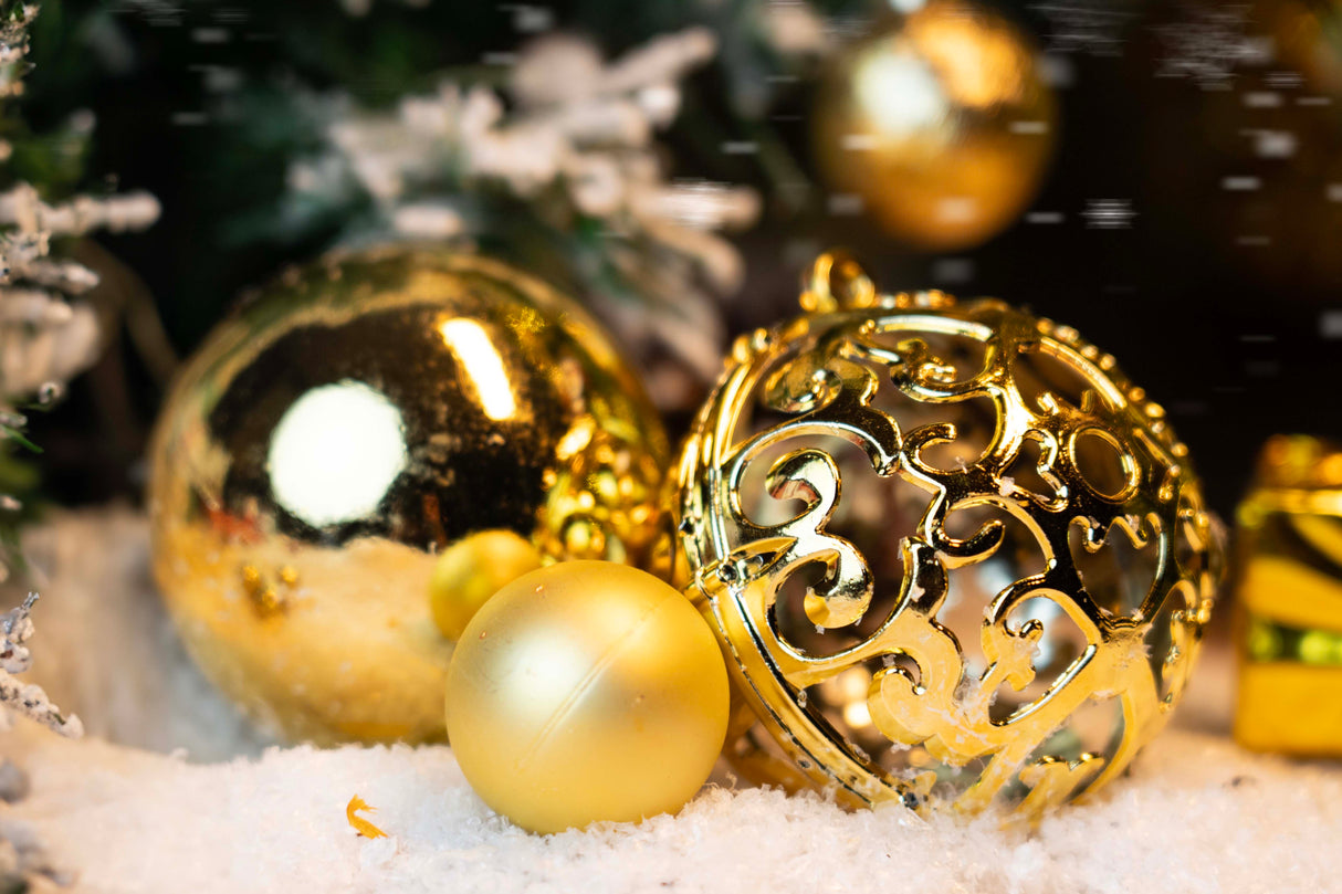 Bombki świąteczne Złote zestaw 100szt.