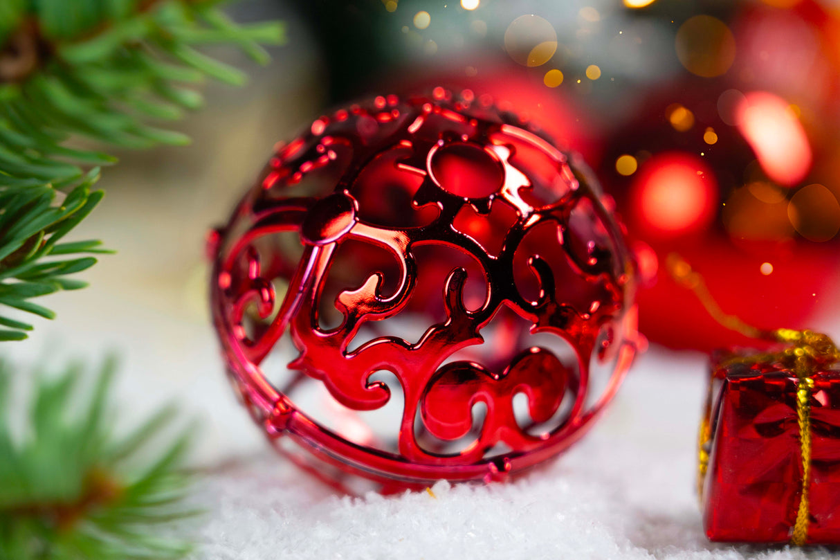 Bombki choinkowe Czerwone zestaw 100szt.