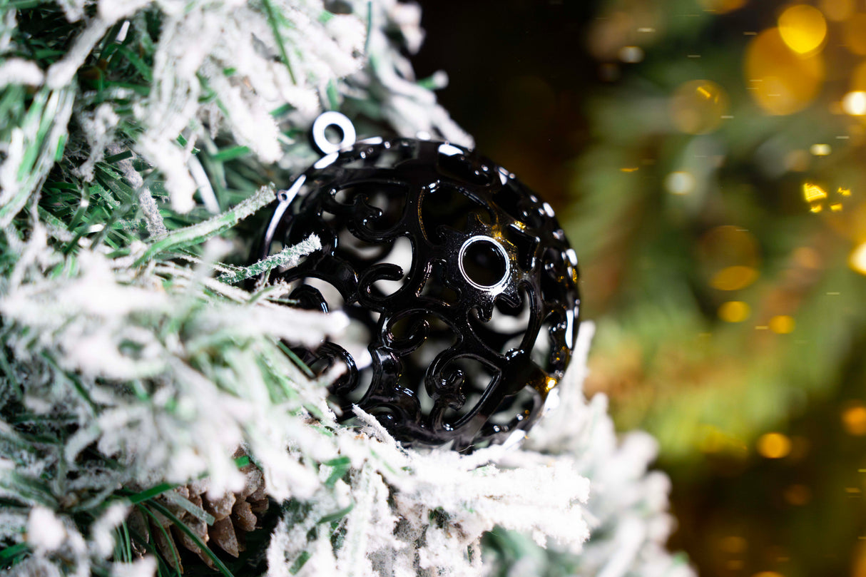 Bombki choinkowe Czarne zestaw 100szt.