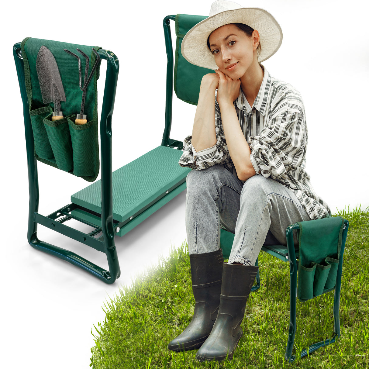 Taboret Ogrodowy Klęcznik 2w1 Składany