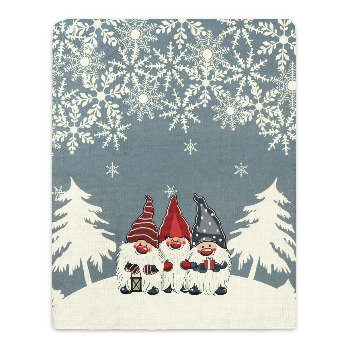 Szary pokrowiec dekoracyjny na krzesło Gnomy