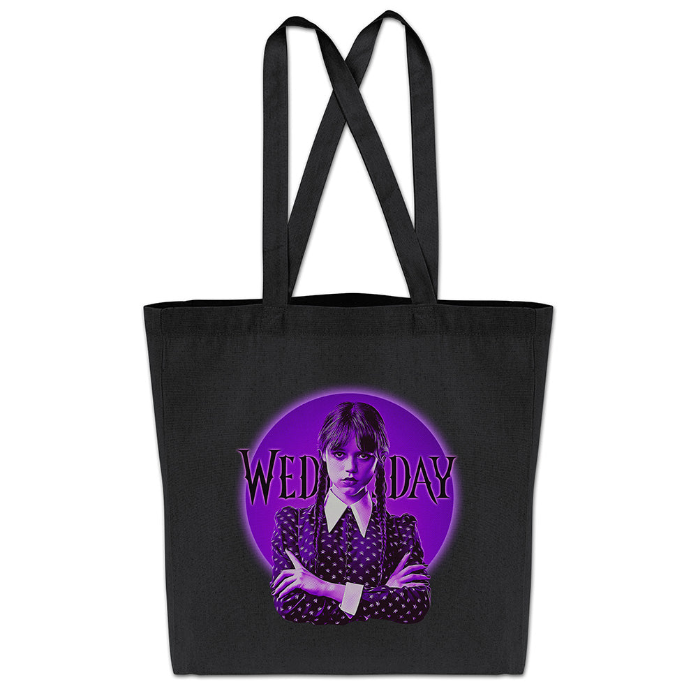 Torba bawełniana WEDNESDAY ADDAMS FIOLETOWA
