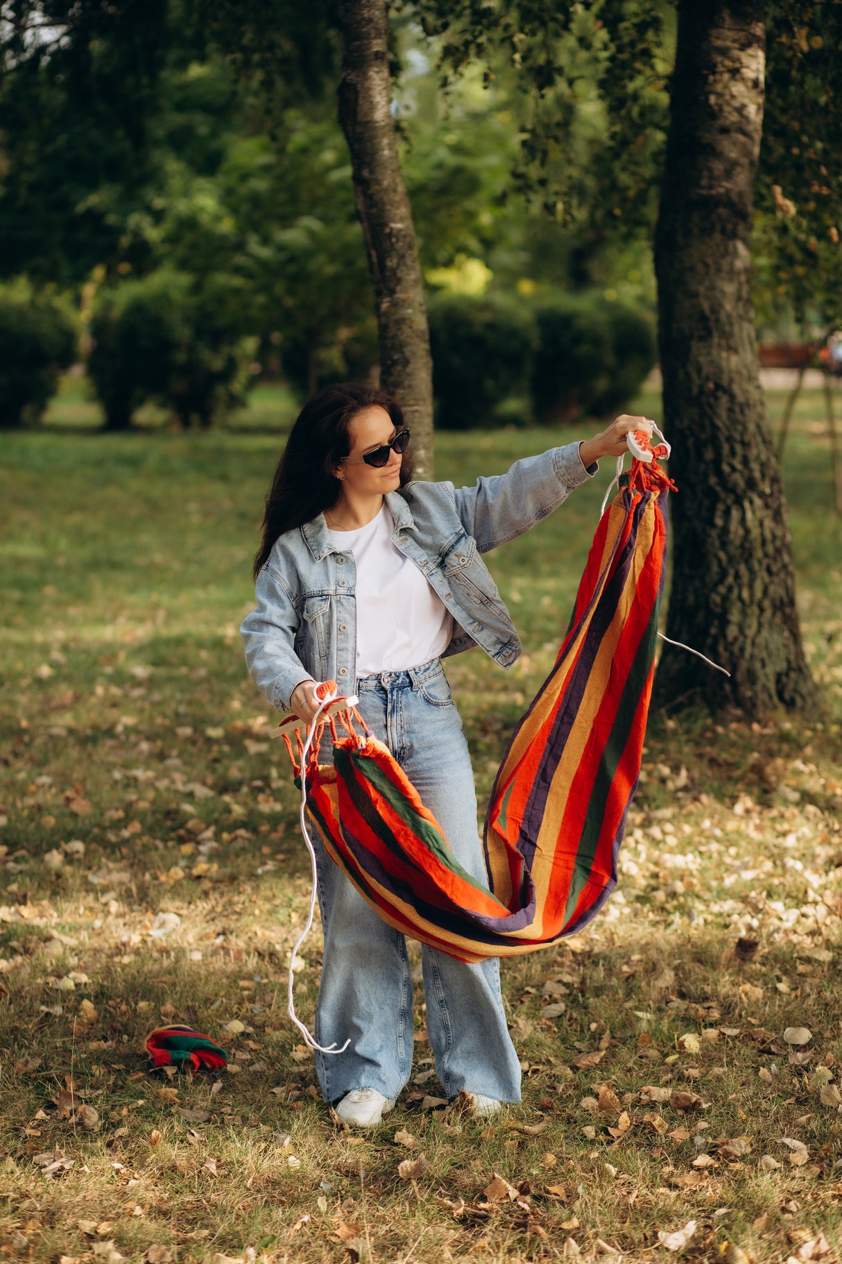 Hamak Ogrodowy XXL Czerwony + Poduszka