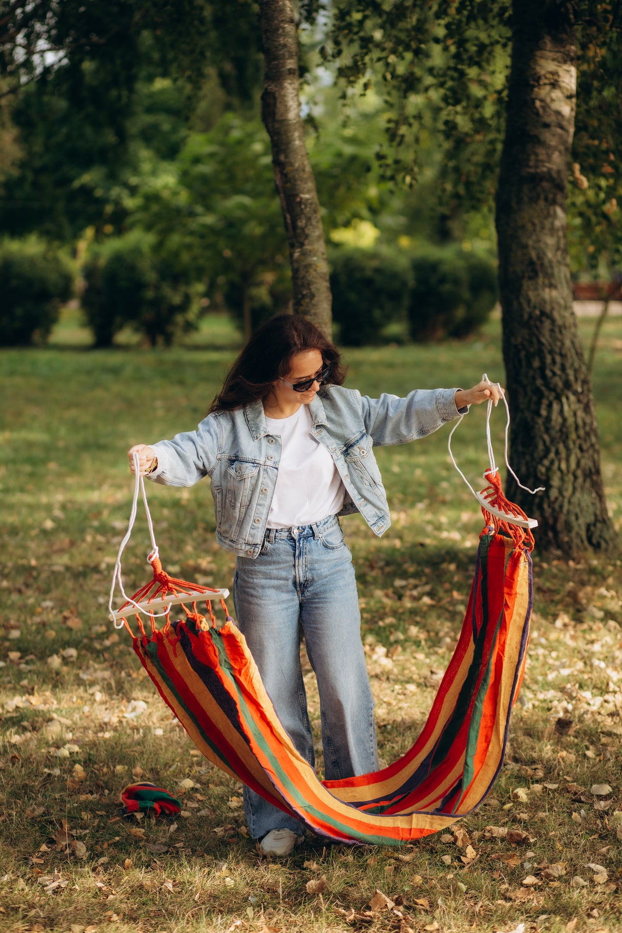 Hamak Ogrodowy XXL Czerwony + Poduszka