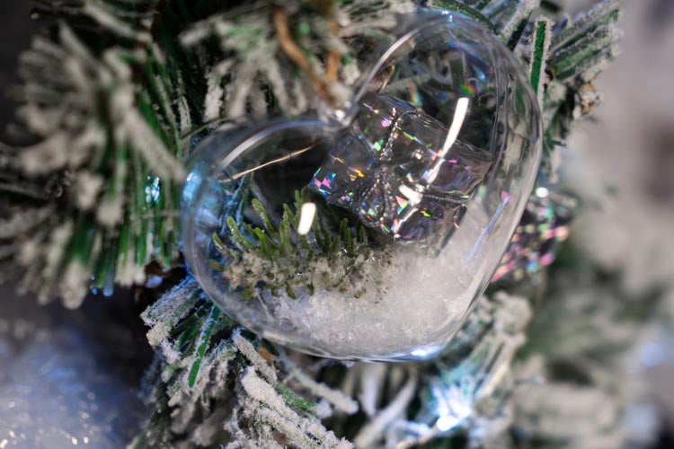 Bombki przezroczyste akrylowe Serce 5szt.