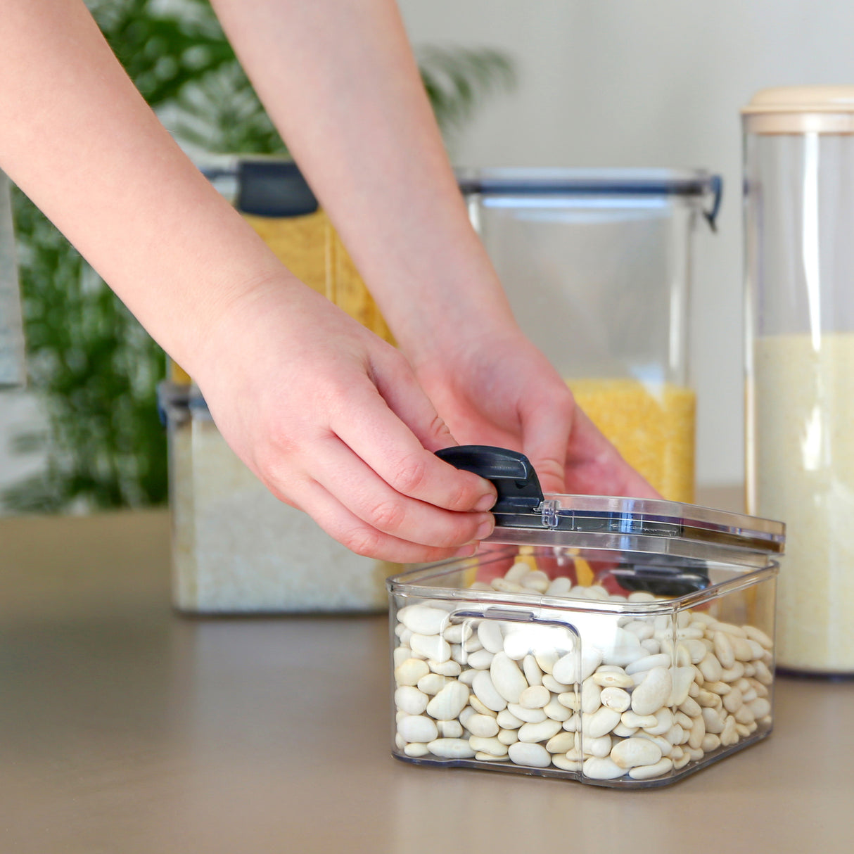 Pojemniki na Żywność Kwadratowe Plastikowe Zestaw 5 szt