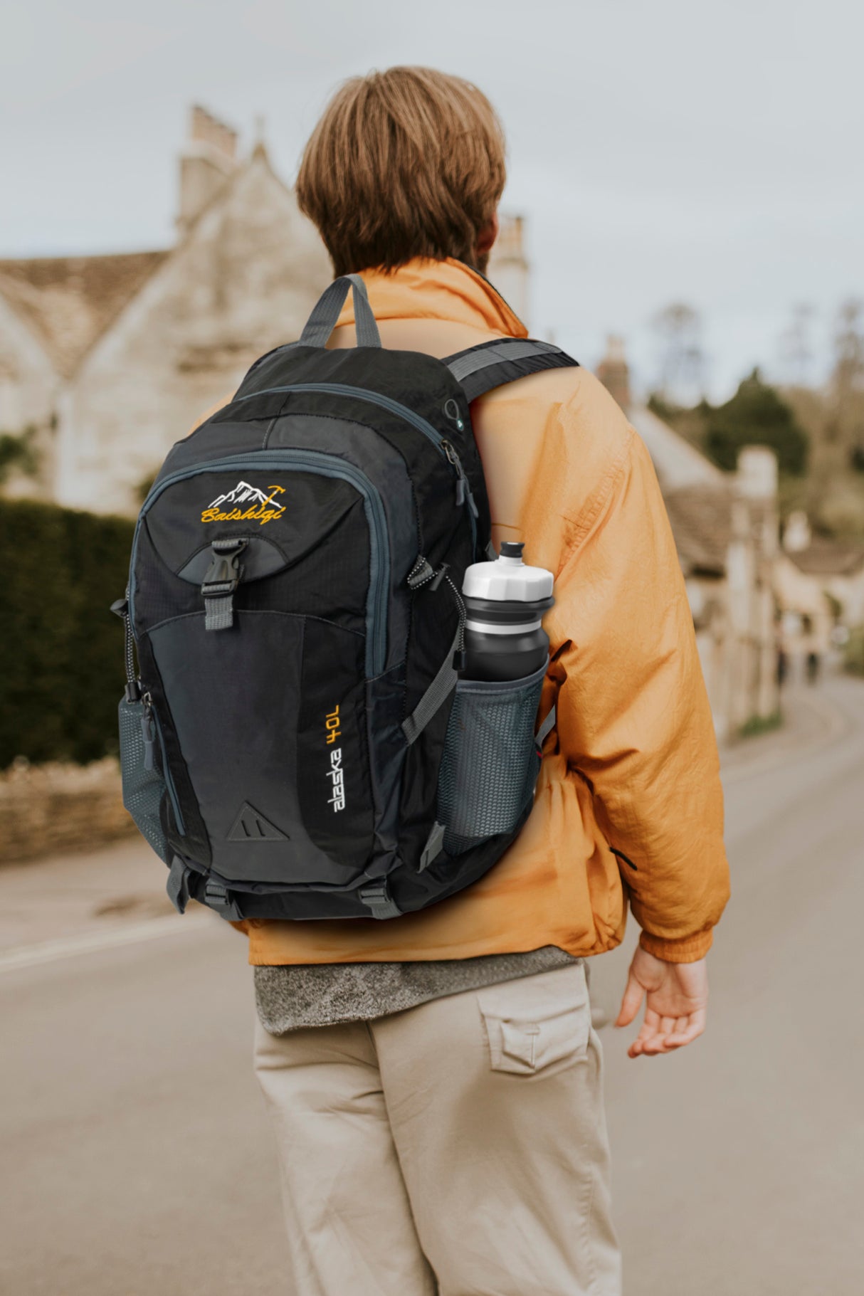 Wodoodporny Plecak Turystyczny Czarny 40L