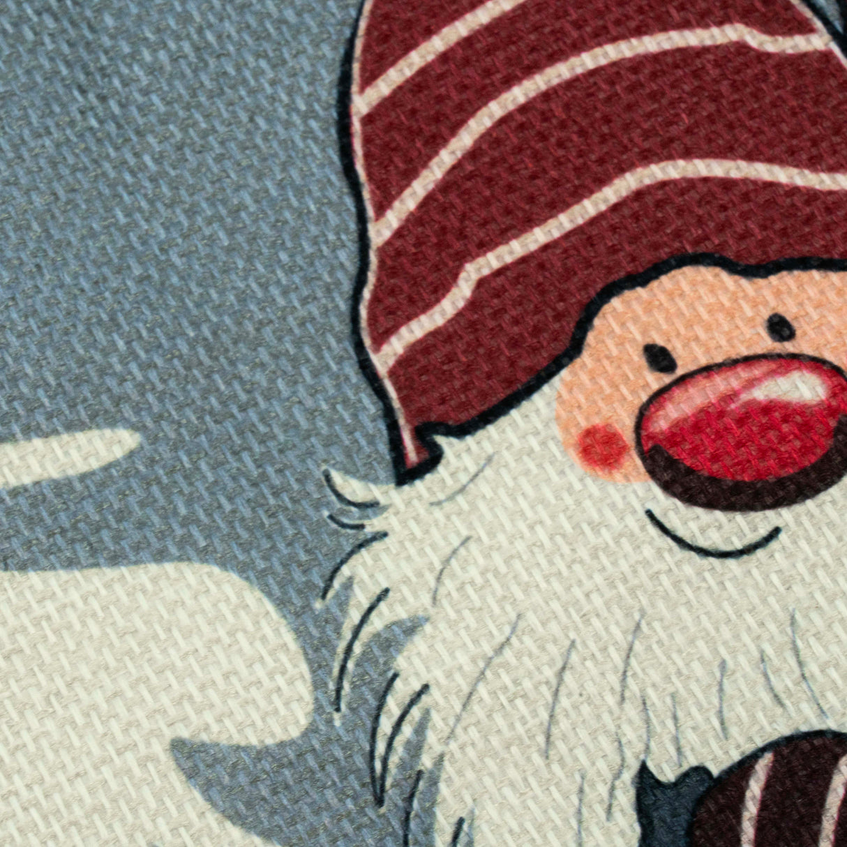 Szary pokrowiec dekoracyjny na krzesło Gnomy