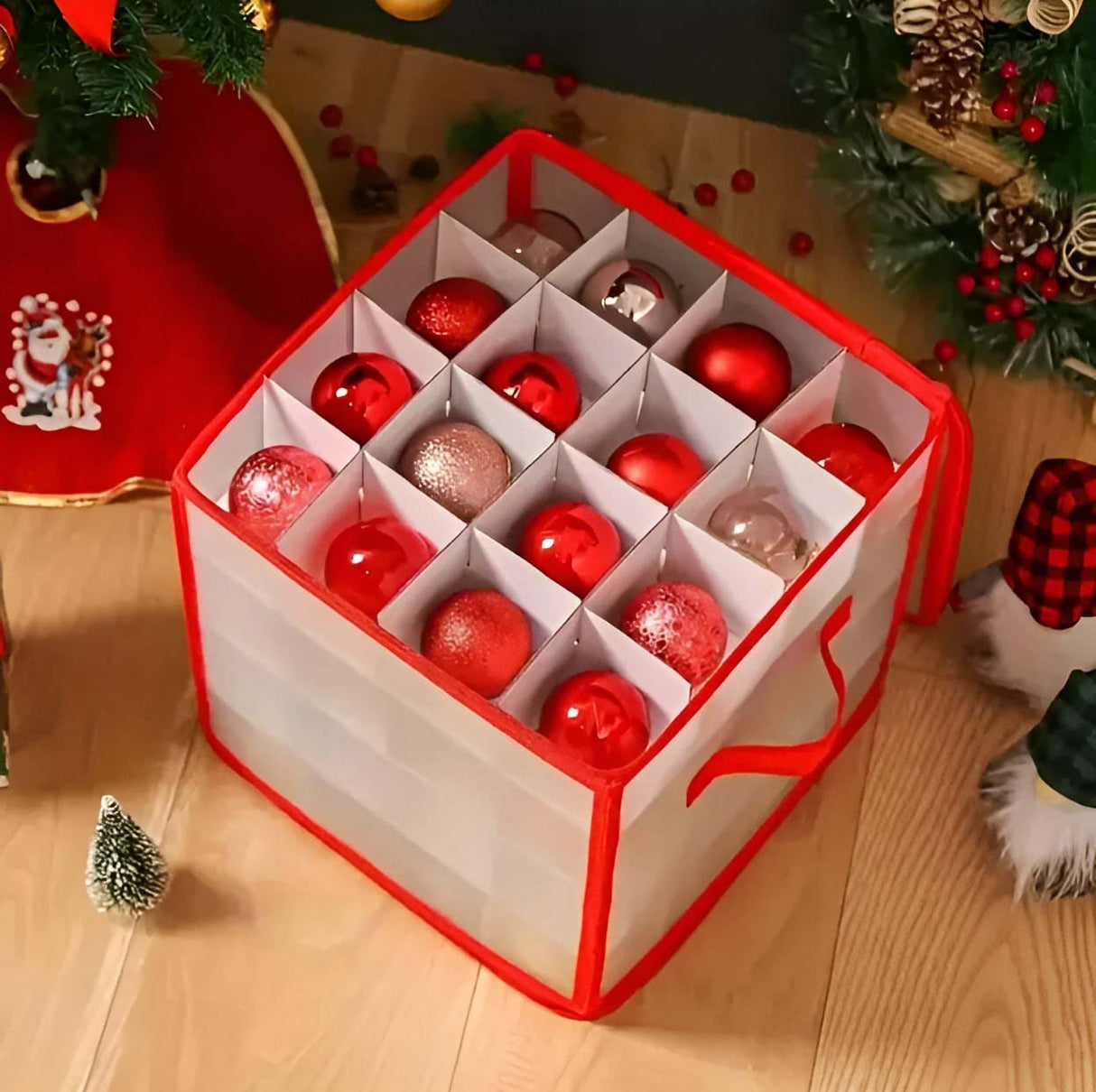 Pojemnik na bombki świąteczne z przegródkami