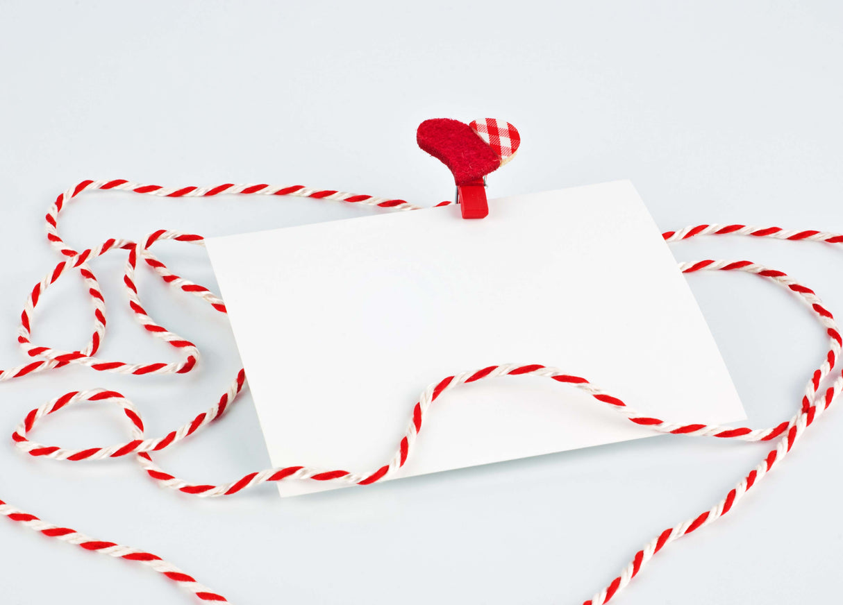 Sznurek bawełniany świąteczny Czerwono-biały