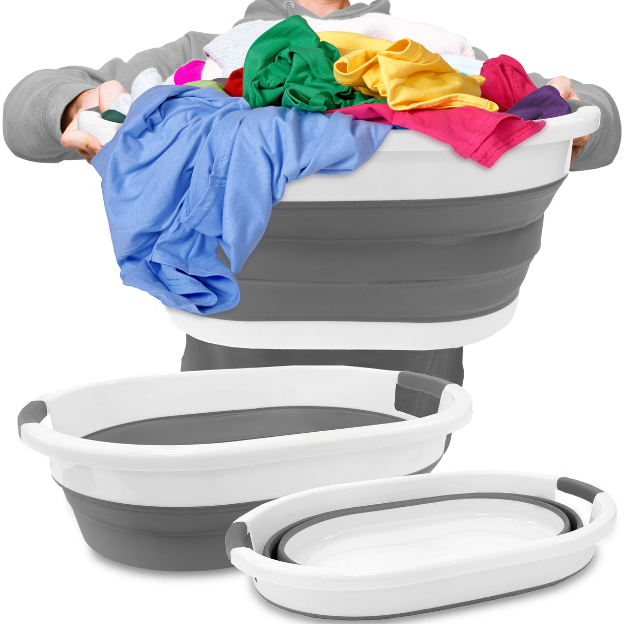 Składany Kosz Na Pranie Miska Silikonowa Wanienka