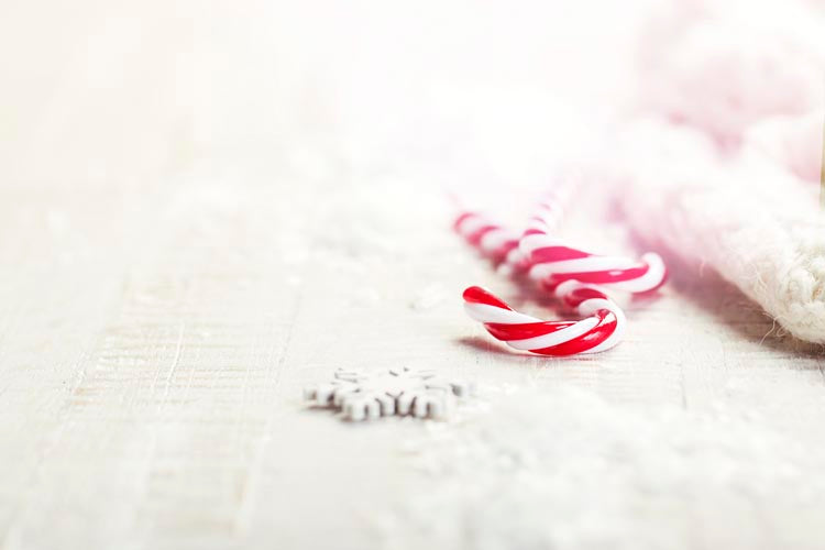 Świąteczne laski na choinkę Czerwono-białe 6 szt.