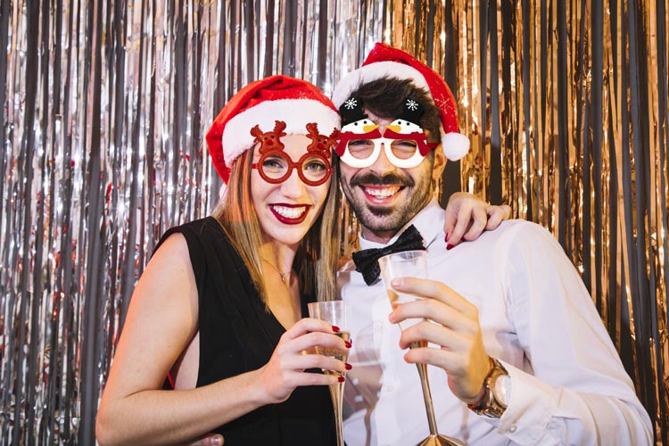 Okulary z motywem świątecznym 12szt.