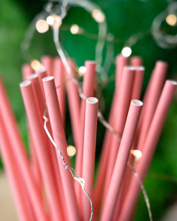 Słomki papierowe RÓŻOWE 20cm ekologiczne 250szt