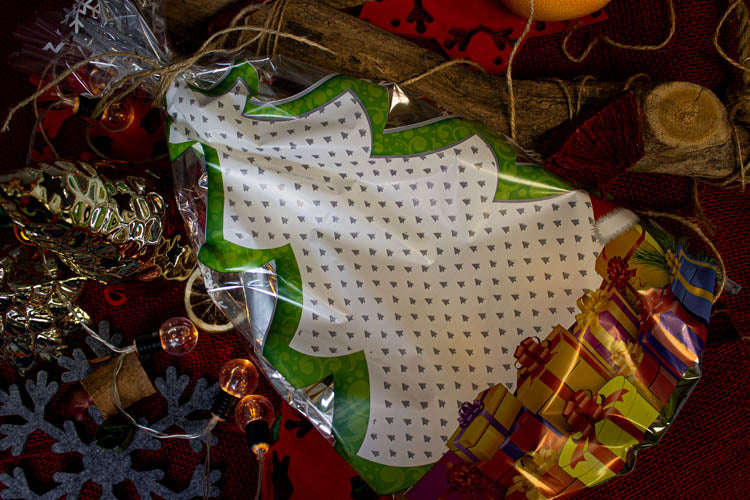 Worki celofanowe świąteczne folijki CHOINKA 10szt.