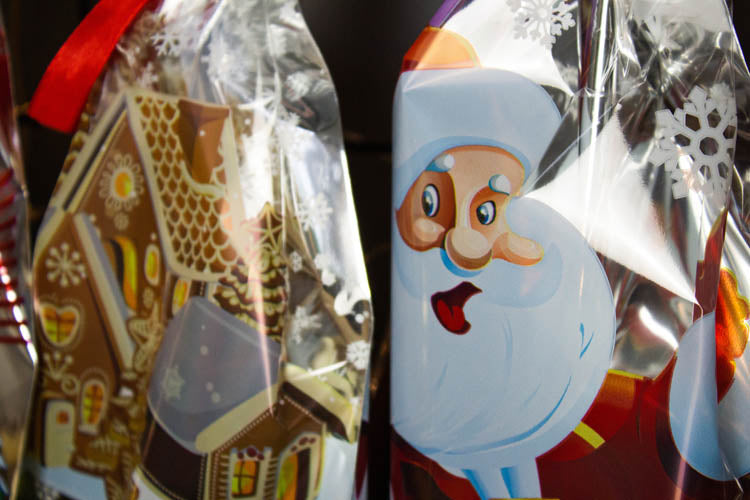 Worki celofanowe świąteczne folijki RÓŻNE WZORY 5szt.