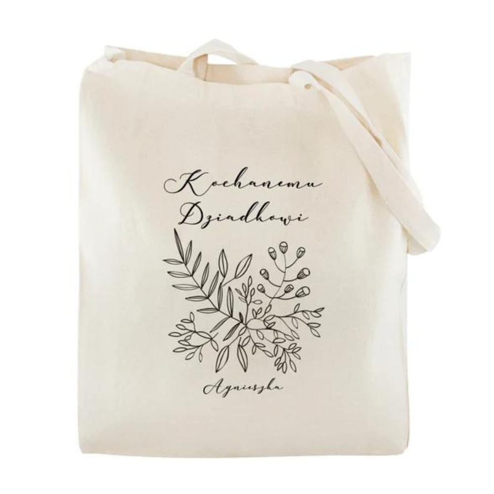 Zestaw personalizowany Torba Bawełniana,Kubek,Poduszka Kochanej Babci+Imię Prezent na Dzień Babci