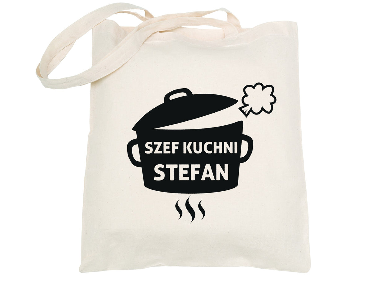 Torba bawełniana - nadruk FULL COLOR - SZEF KUCHNI - 380x420mm 220 g/m2