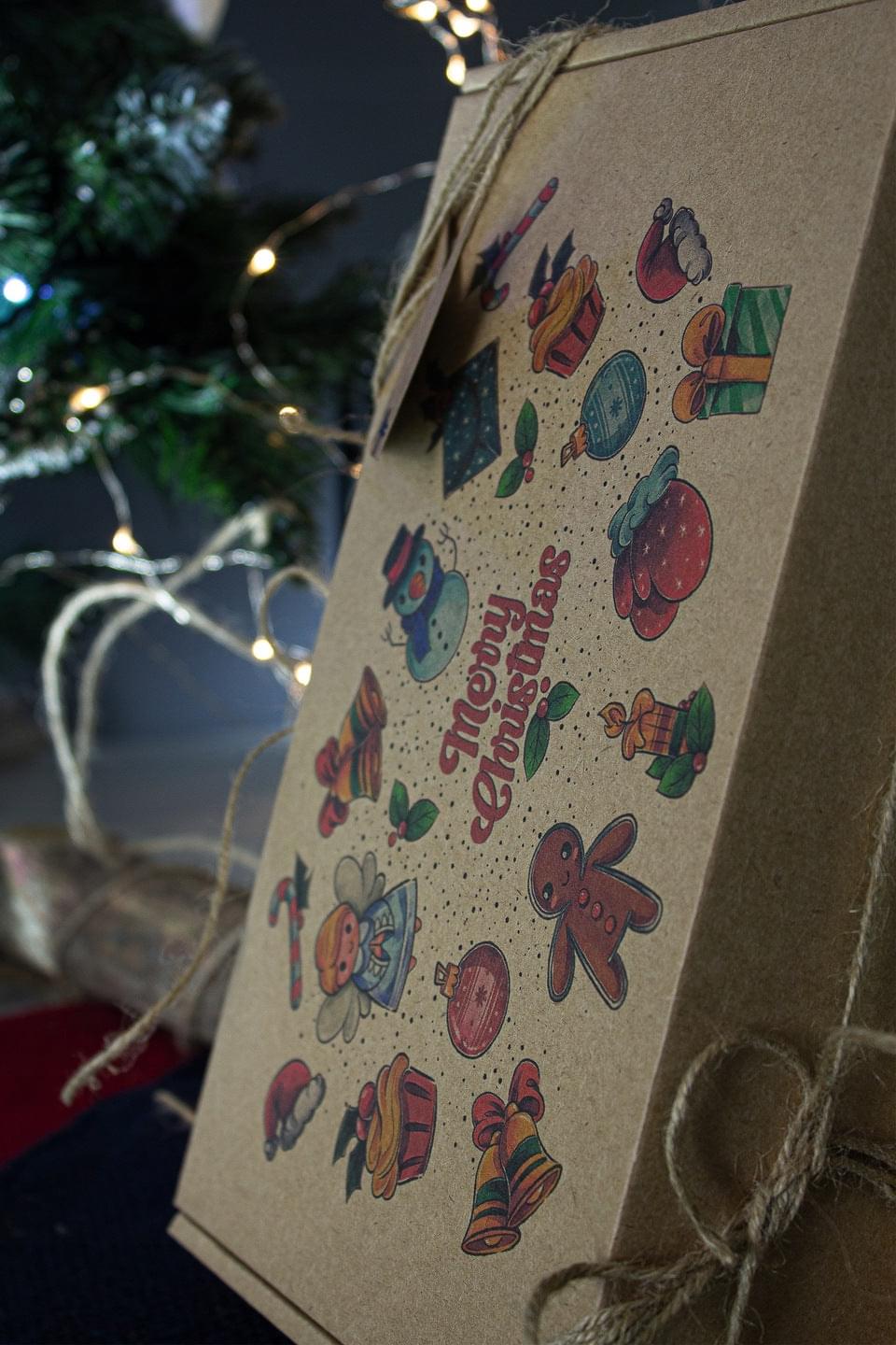 Kartony świąteczne prezentowe ZESTAW 3szt. MERRY CHRISTMAS