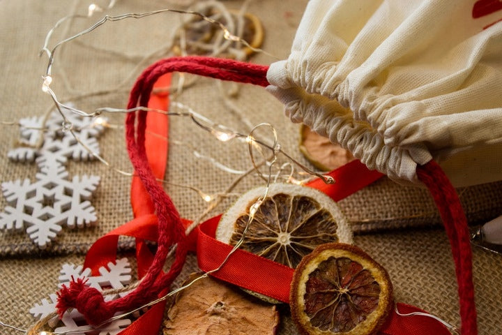 Woreczek bawełniany 25x30cm Ecru Silent Night Holy