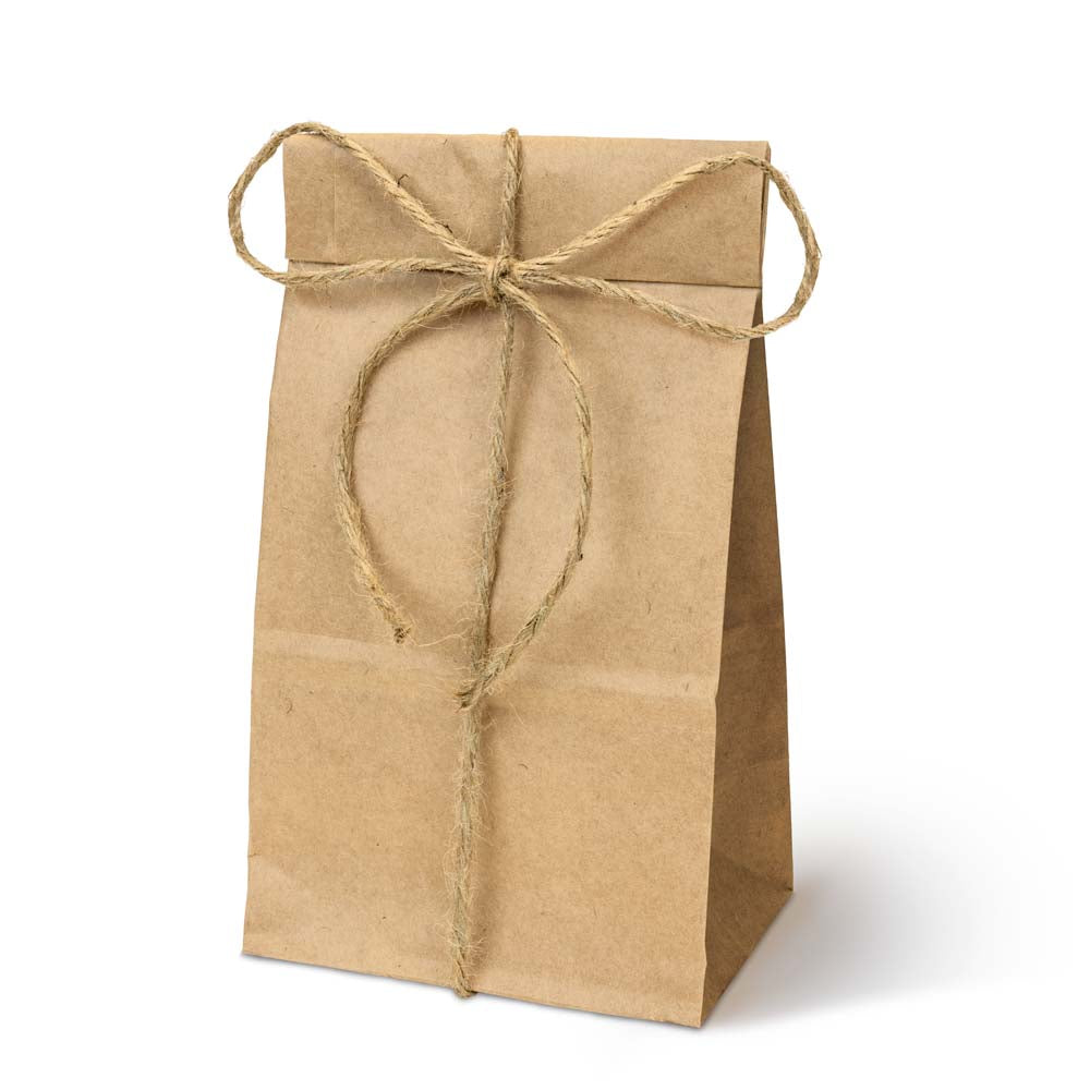 Torba papierowa klockowa 100x70x260mm Brązowa