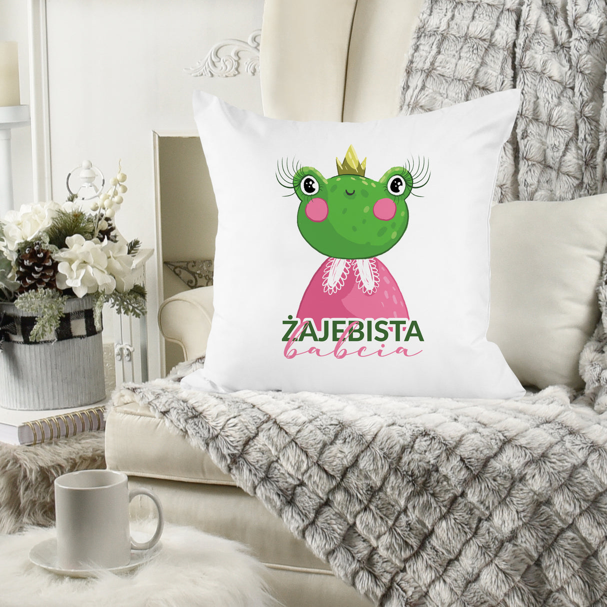 Poduszka na Dzień Babci - Żajebista babcia Prezent na Dzień Babci