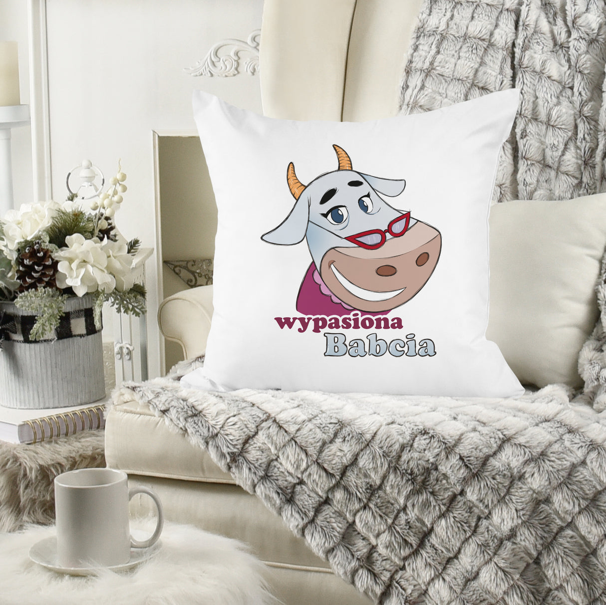 Poduszka na Dzień Babci - Wypasiona Babcia Prezent na Dzień Babci