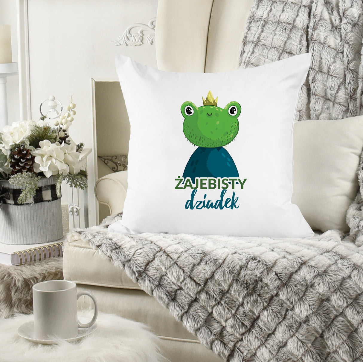 Poduszka na Dzień Dziadka - Żajebisty dziadek Prezent na Dzień Dziadka