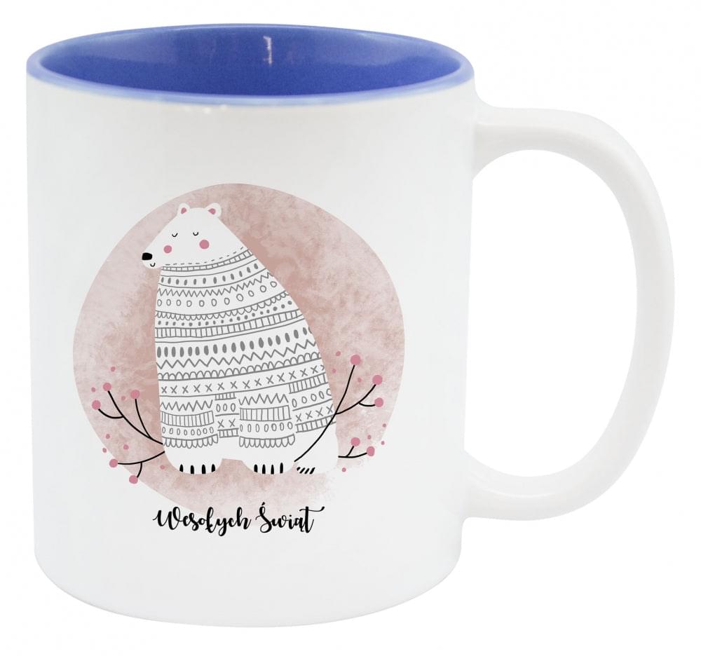 Kubek świąteczny WESOŁYCH ŚWIĄT niebieski