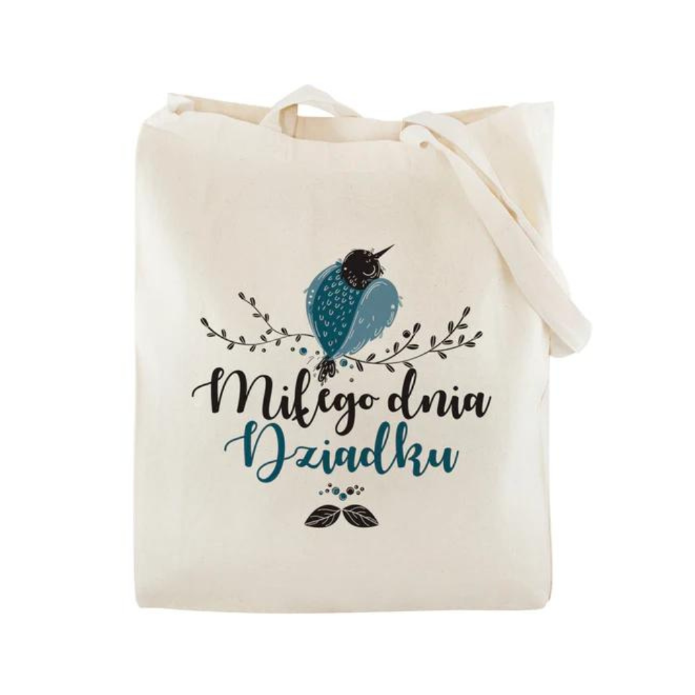 Zestaw Torba bawełniana,Kubek,Poduszka Miłego Dnia Dziadku Prezent na Dzień Dziadka