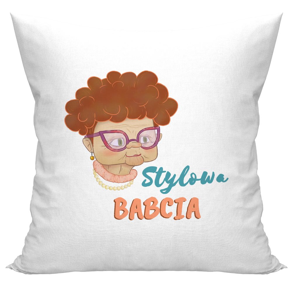 Poduszka na Dzień Babci - Stylowa babcia Prezent na Dzień Babci
