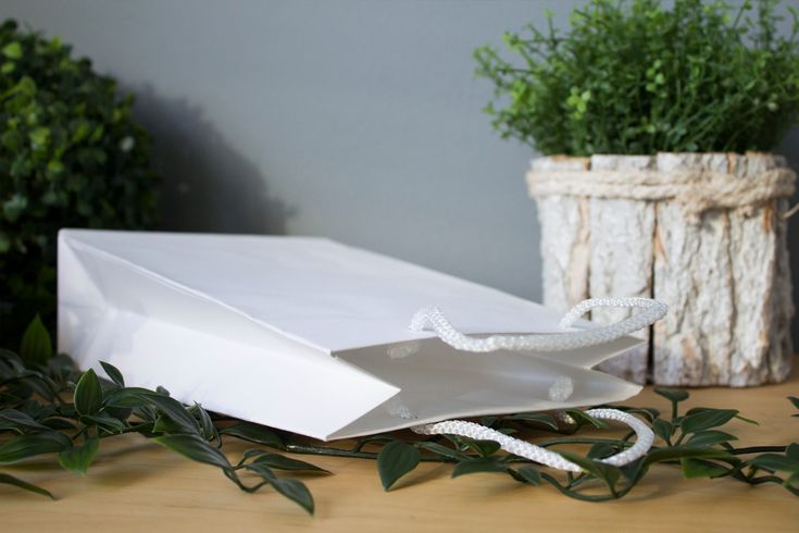 Torba papierowa ECO prestige 240x90x320mm Biała