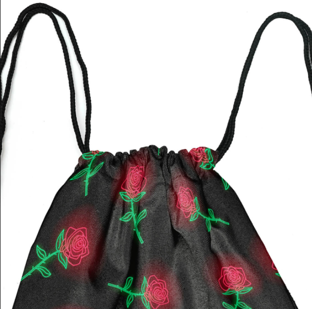 Plecak worek poliestrowy z nadrukiem Róże Neon