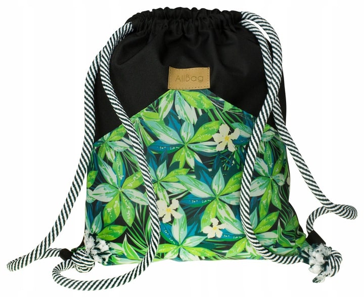 Plecak worek poliestrowy z nadrukiem Premium Boho Czarny + Gratis