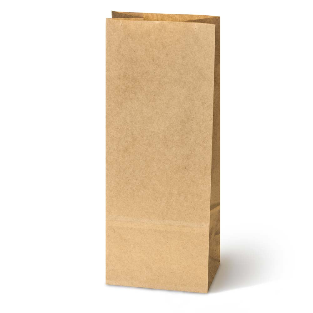 Torba papierowa klockowa 100x70x260mm Brązowa