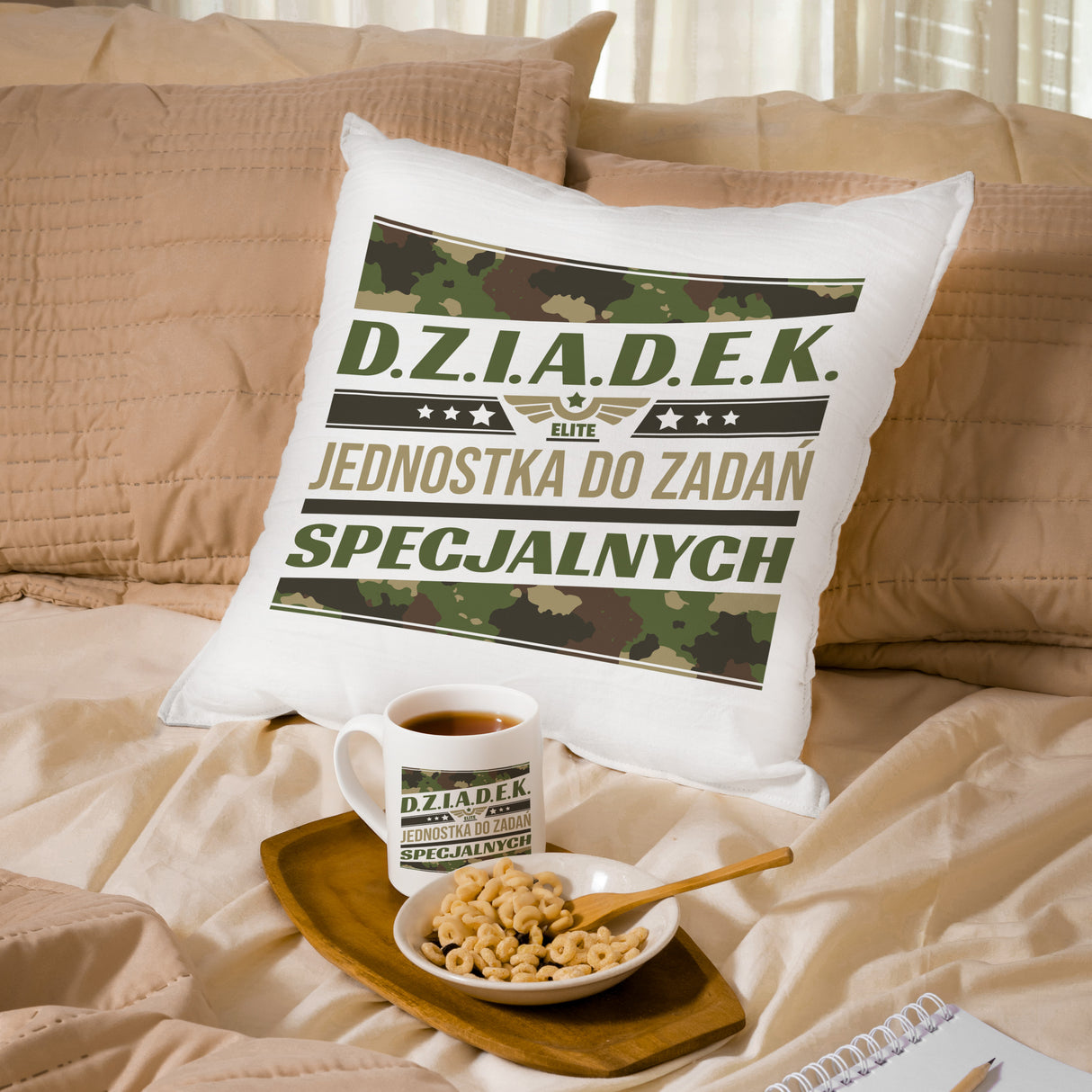 Zestaw Poduszka Kubek Jednostka do zadań specjalnych Prezent na Dzień Dziadka