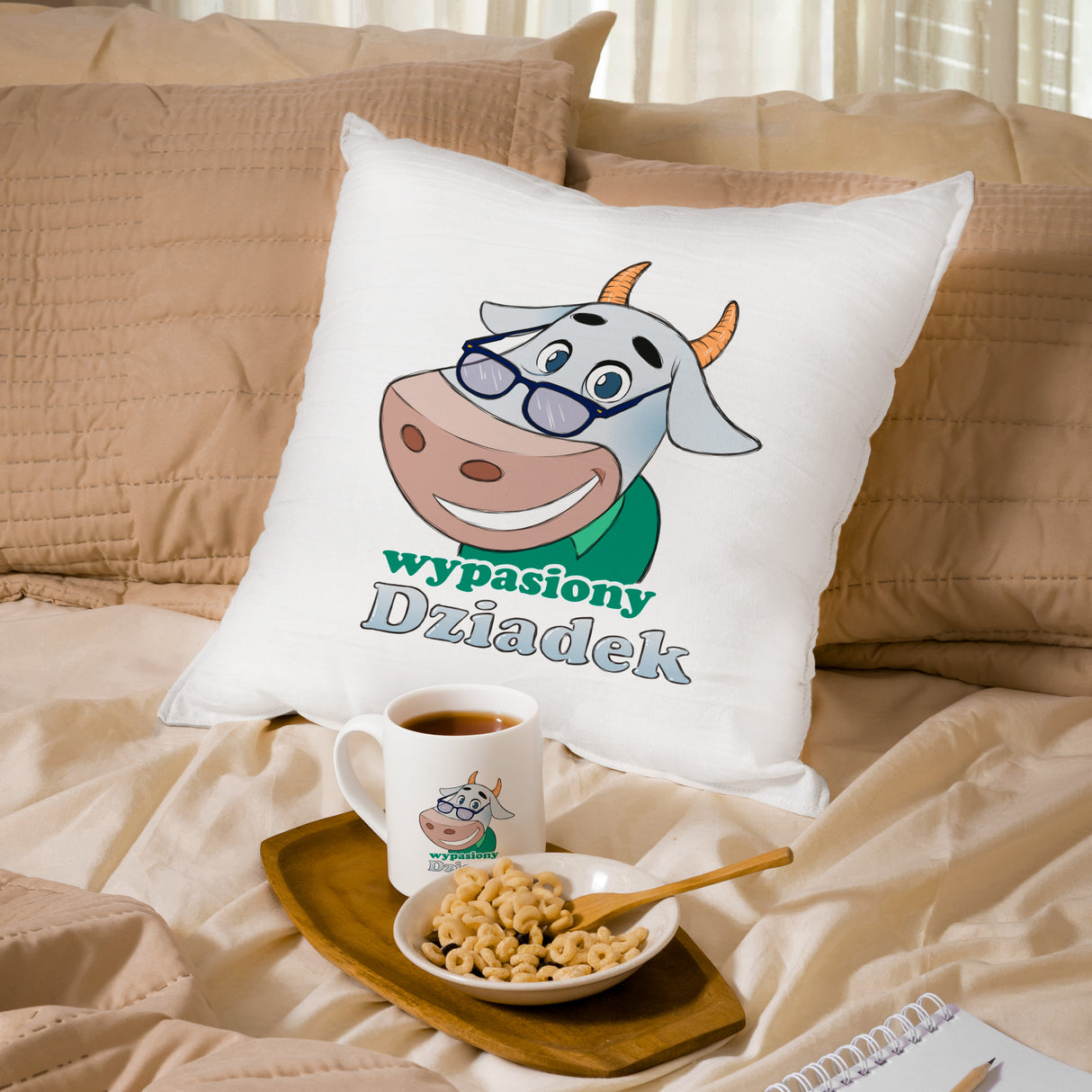 Zestaw Poduszka Kubek Wypasiony Dziadek Prezent na Dzień Dziadka