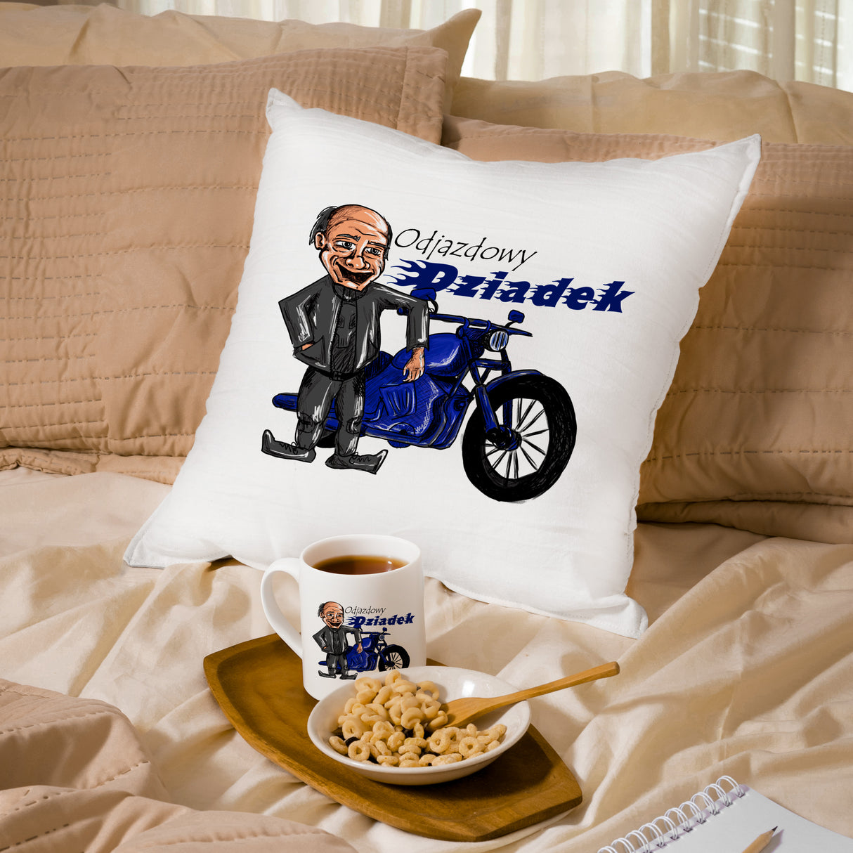 Zestaw Poduszka Kubek Odjazdowy Dziadek Prezent na Dzień Dziadka