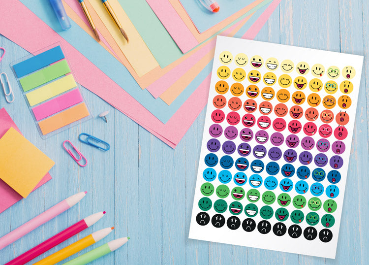 Naklejki motywacyjne BUŹKI 108szt.