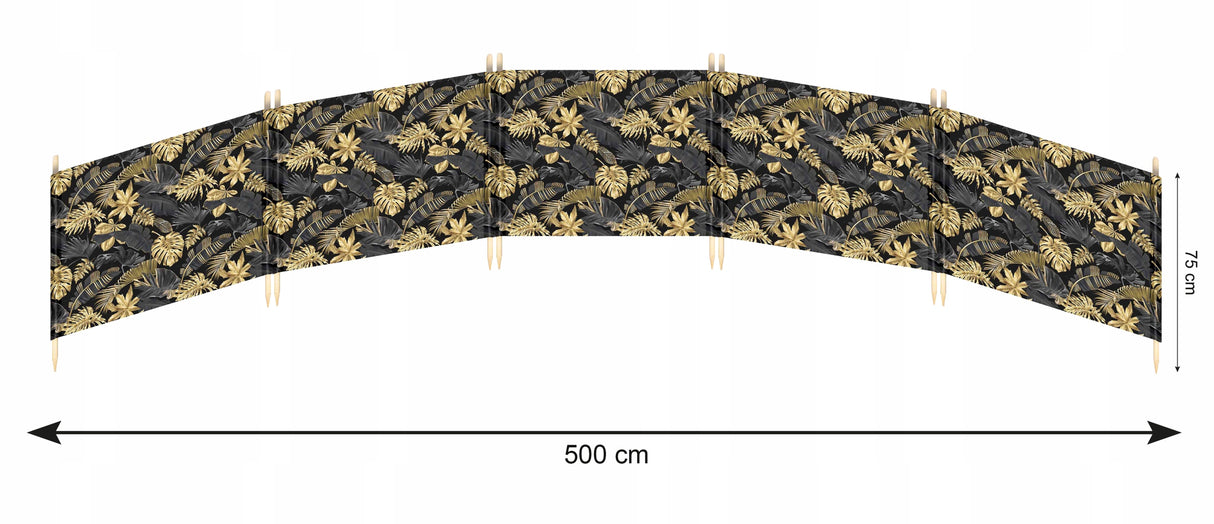 Parawan plażowy 5M ZŁOTE LIŚCIE