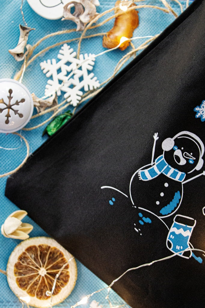 Woreczek bawełniany 25x30cm Bałwan Ho Ho