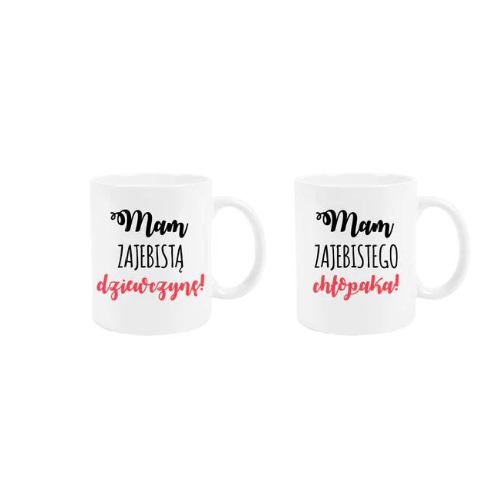 Prezent na Walentynki - Zestaw kubków dla par