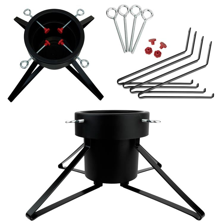 Metalowy stojak na choinkę Czarny