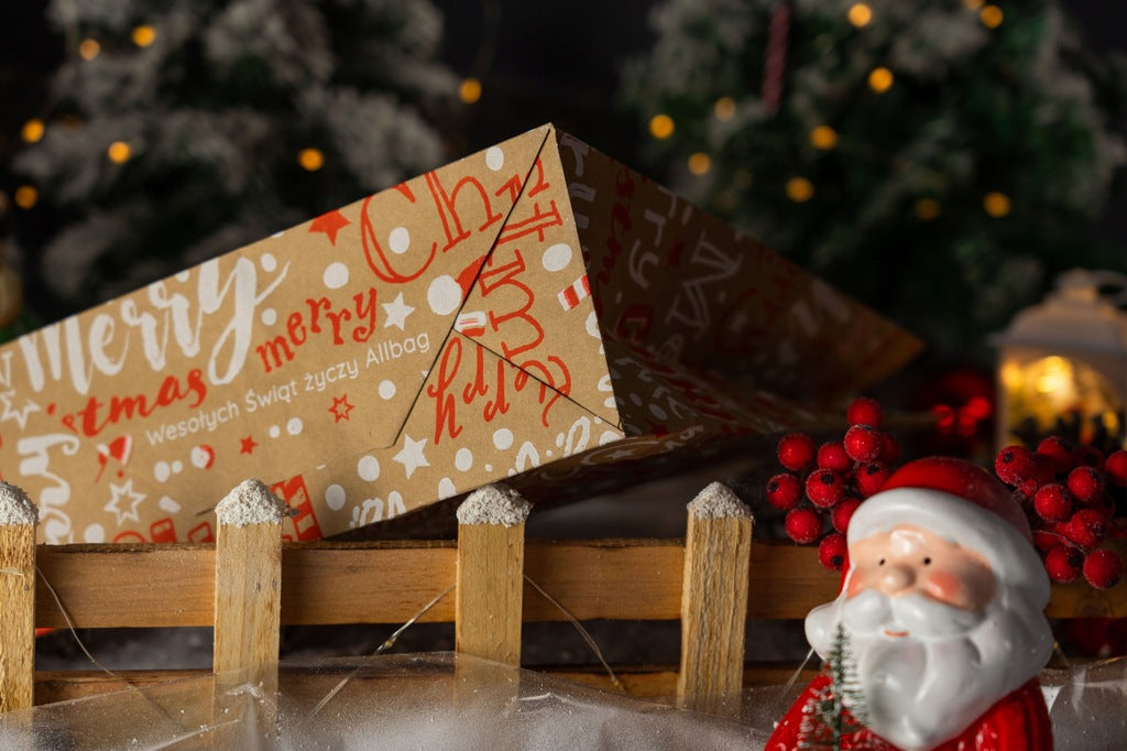 Torba papierowa świąteczna 240x100x320mm Merry Christmas
