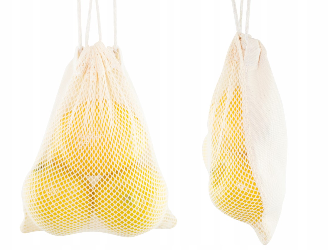 Worek z siatki bawełnianej 250x300mm Ecru