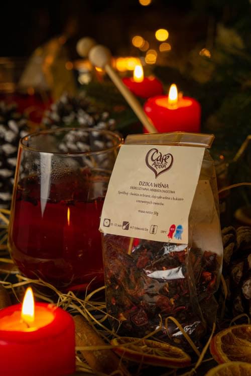 Kosz prezentowy MIÓD HERBATA CYTRYNA POMARAŃCZA